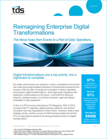 Reimagining Enterprise Digital Transformations